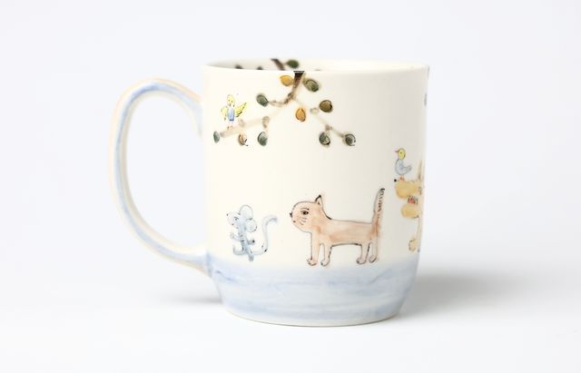 松浦ナオコ 13 オオカミのマグカップ（ならんで行進） ｜ 暮らしの