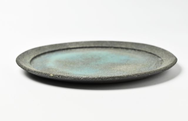 野口悦士 213 緑青リム平皿S ｜ 暮らしのうつわ花田 和食器 通販