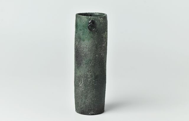 野口悦士 266 緑青 筒掛花入M ｜ 暮らしのうつわ花田 和食器 通販