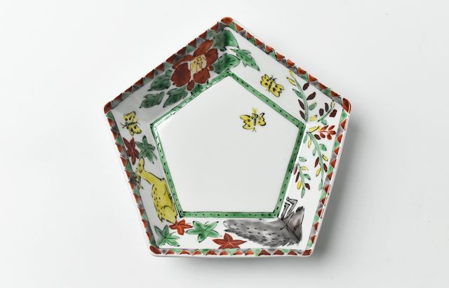 古川桜 5B 猪鹿蝶五角中鉢 ｜ 暮らしのうつわ花田 和食器 通販