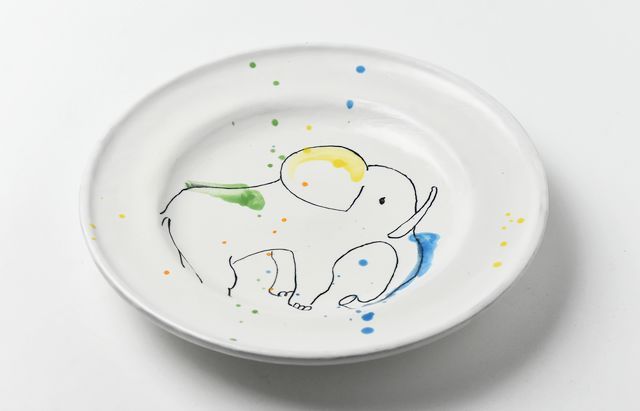 安部太一 8B 白釉色絵リム皿大【202605】 ｜ 暮らしのうつわ花田 和