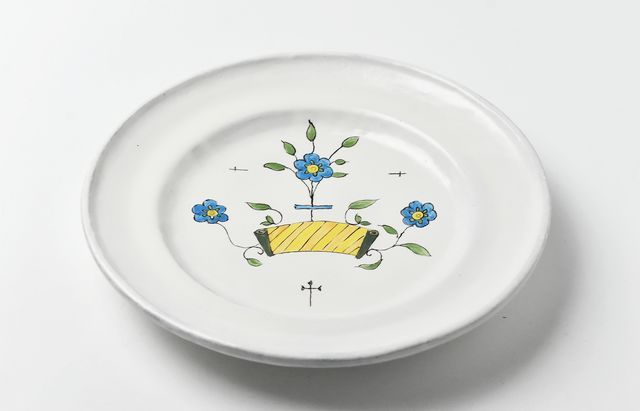 安部太一 8H 白釉色絵リム皿大【202605】 ｜ 暮らしのうつわ花田 和