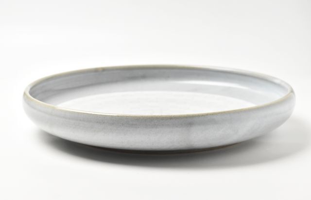 松本優樹 4 もみ灰釉尺皿（絵） ｜ 暮らしのうつわ花田 和食器 通販