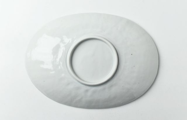 九谷青窯 94 白磁内しのぎ楕円皿 ｜ 暮らしのうつわ花田 和食器 通販