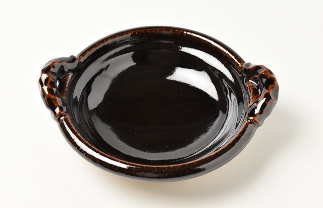 伊賀焼土楽 蓋付黒鍋6寸（縄手） ｜ 暮らしのうつわ花田 和食器 通販