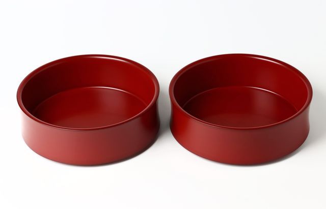 浄法寺 7寸二段丸重（朱） ｜ 暮らしのうつわ花田 和食器 通販