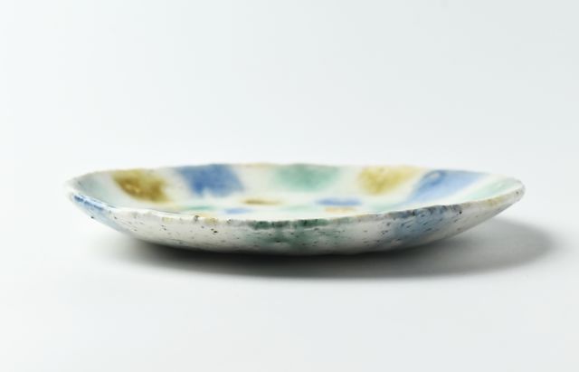 鈴木重孝 12 三彩流し釉楕円小皿 ｜ 暮らしのうつわ花田 和食器 通販