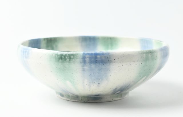 鈴木重孝 7A 青緑彩流し釉7寸鉢 ｜ 暮らしのうつわ花田 和食器 通販