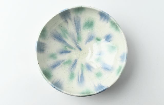 鈴木重孝 7B 青緑彩流し釉7寸鉢 ｜ 暮らしのうつわ花田 和食器 通販