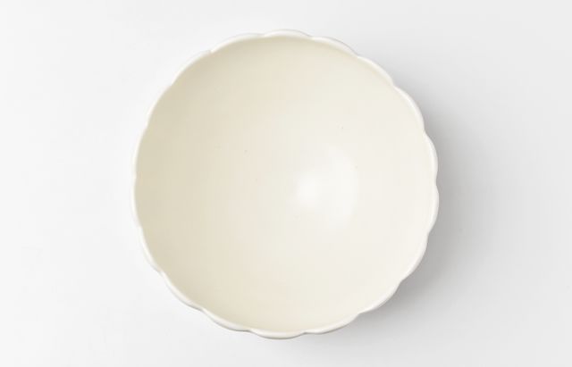 鈴木重孝 10 黄白磁6寸輪花カボチャ形鉢 ｜ 暮らしのうつわ花田 和食器