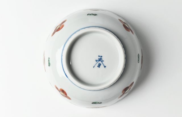 正木春蔵 色絵染附 赤花文小鉢 ｜ 暮らしのうつわ花田 和食器 通販