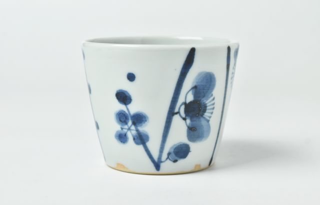 蕎麦猪口　見込に花　松竹梅　二客 41fd5f5a86d39d398c909509d8ac33