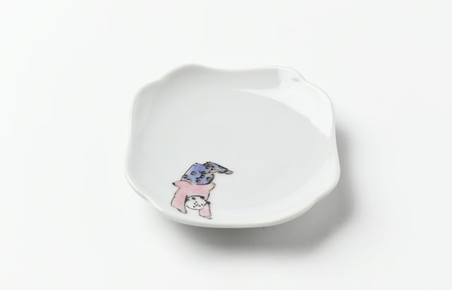 堀畑蘭 1D 隅入豆皿 色絵おしゃれ唐子 ｜ 暮らしのうつわ花田 和食器 通販