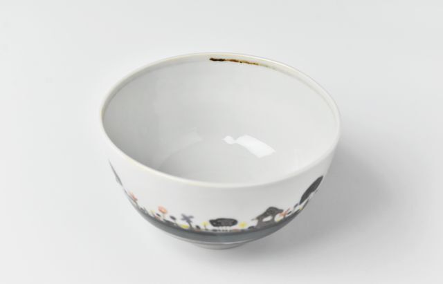 徳永遊心 色絵家並み 飯碗（丸） ｜ 暮らしのうつわ花田 和食器 通販