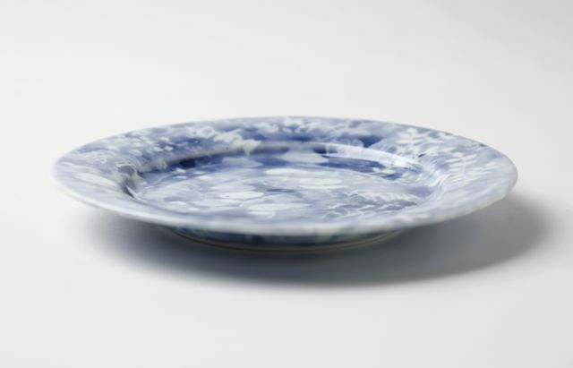 新城文香 3C リム皿「裏庭」 M ｜ 暮らしのうつわ花田 和食器 通販