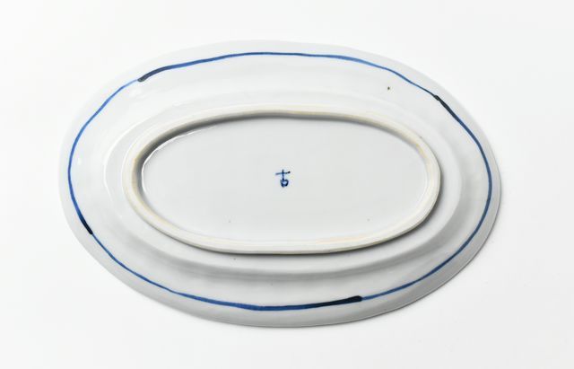 重田 良古 色絵楕円皿 家柄 ｜ 暮らしのうつわ花田 和食器 通販