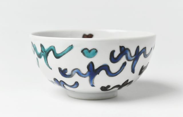 山本恭代 飯碗 色絵こより遊び ｜ 暮らしのうつわ花田 和食器 通販