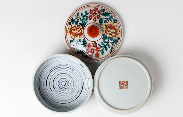 山本恭代 15 お重5寸二段色絵花文 ｜ 暮らしのうつわ花田 和食器 通販