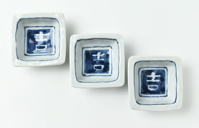 中尾万作 27 染付（吉）豆角皿 ｜ 暮らしのうつわ花田 和食器 通販
