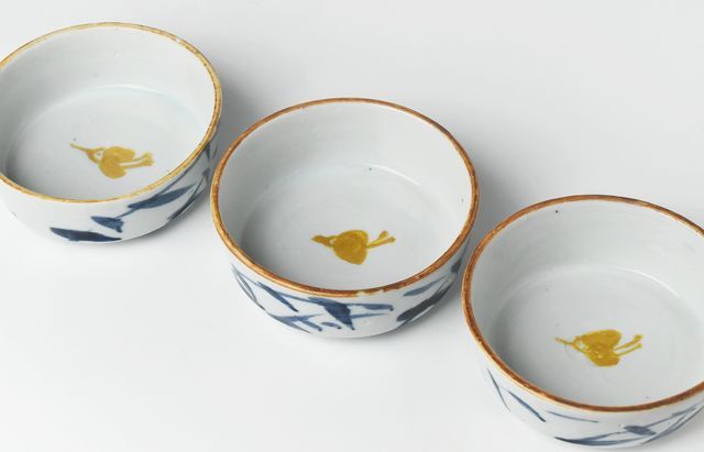 中尾万作 19 染付秋草ドラ鉢 ｜ 暮らしのうつわ花田 和食器 通販