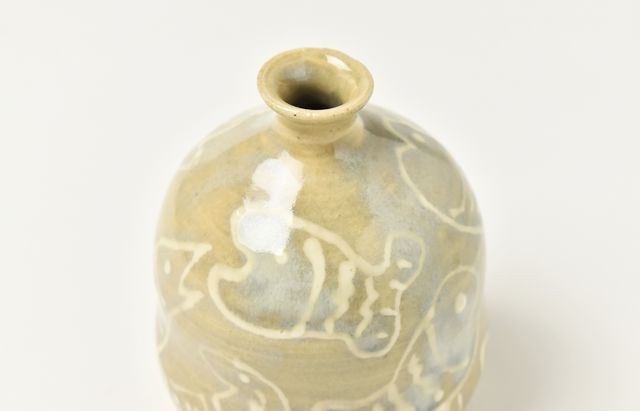 銅製:からす瓜模様丸形花器　　(一鳳 作) 余宮隆 113 魚柄一輪差し ｜ 暮らしのうつわ花田 和食器 通販