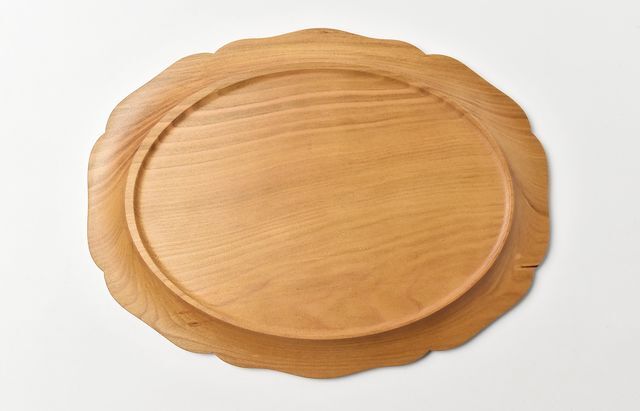 藤崎均 69 輪花楕円皿8寸桂 ｜ 暮らしのうつわ花田 和食器 通販