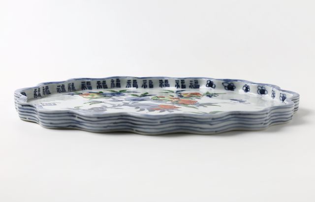 浦陽子 6 天啓赤絵猿と桃図蓮池平皿 ｜ 暮らしのうつわ花田 和食器 通販