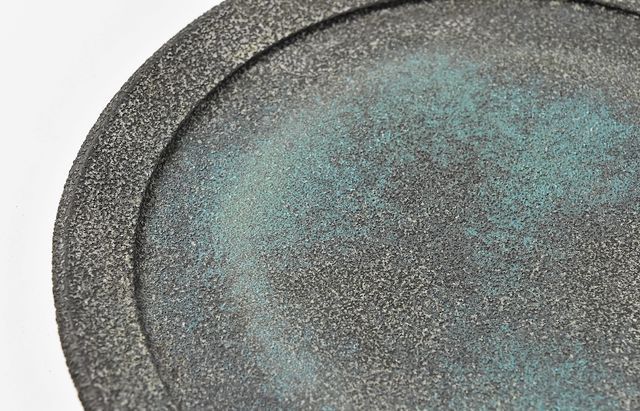 野口悦士 213 緑青リム平皿S ｜ 暮らしのうつわ花田 和食器 通販