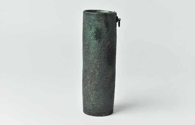 野口悦士 266 緑青 筒掛花入M ｜ 暮らしのうつわ花田 和食器 通販