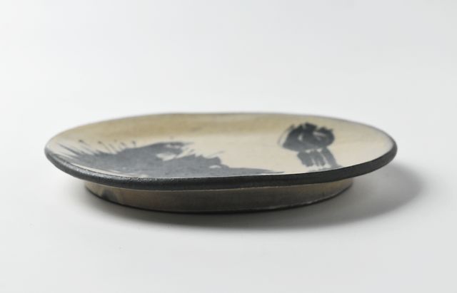 矢島操 11G 灰釉墨絵皿 ｜ 暮らしのうつわ花田 和食器 通販