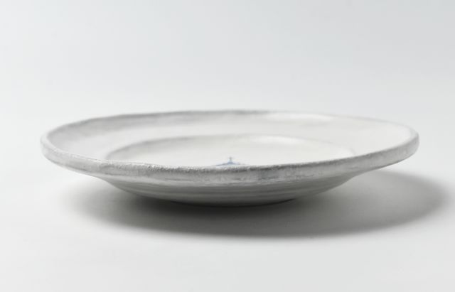 安部太一 7A 白釉色絵リム皿小【202605】 ｜ 暮らしのうつわ花田 和