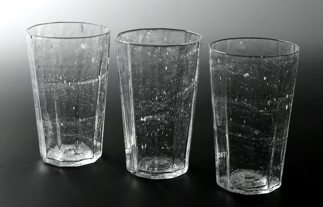 森知恵子 25 吹雪十角グラス【202605】 ｜ 暮らしのうつわ花田 和食器 通販