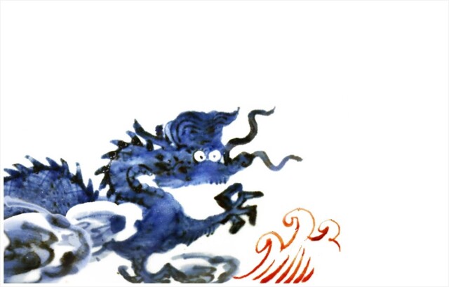 一筆箋「彩雲と龍」松浦コータロー ｜ 暮らしのうつわ花田 和食器 通販
