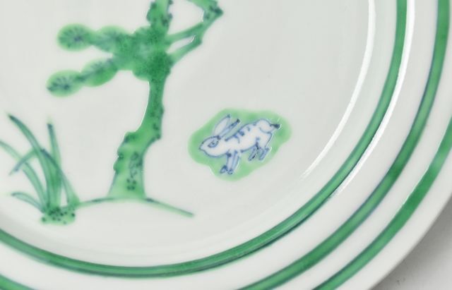 うさぎ文皿　備前うさぎ文せんべい皿　備前せんべい皿　色備前せんべい皿 色備前 動物文 せんべい皿5種 仙遊洞