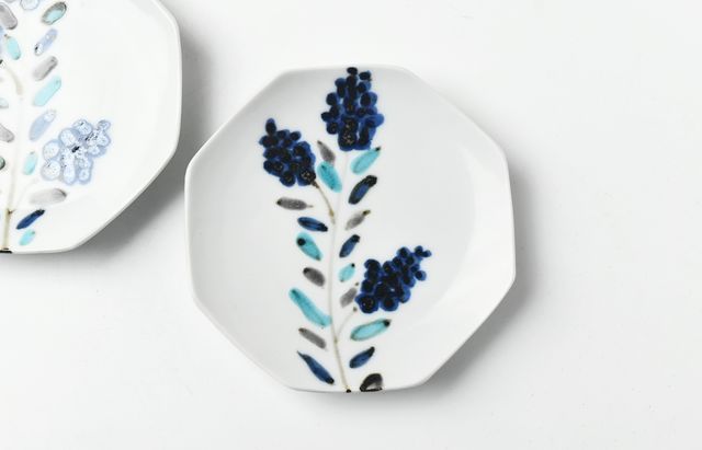 色絵　小皿　８枚 九谷青窯 55 色絵八角小皿 ｜ 暮らしのうつわ花田 和食器 通販