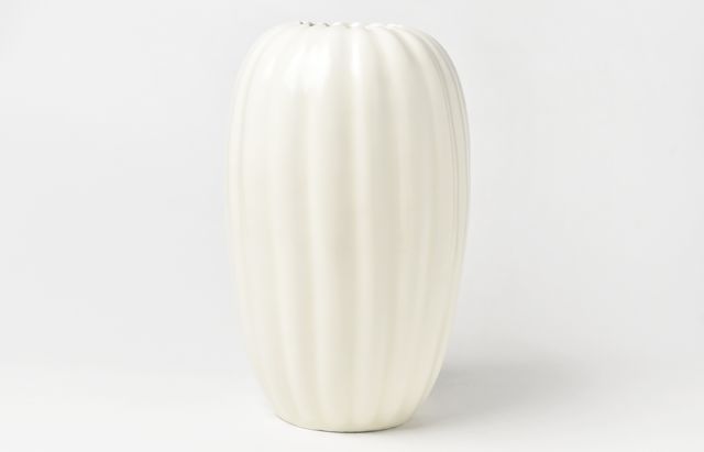 鈴木重孝 黄白磁カボチャ文花生B ｜ 暮らしのうつわ花田 和食器 通販