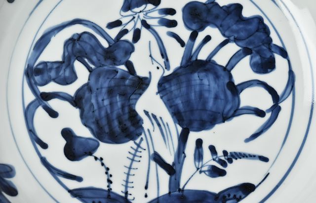 北野敏一（犀ノ音窯） 蓮鷺文大皿 ｜ 暮らしのうつわ花田 和食器