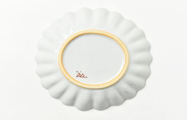 須谷窯 赤絵瓔珞文輪花皿 ｜ 暮らしのうつわ花田 和食器 通販
