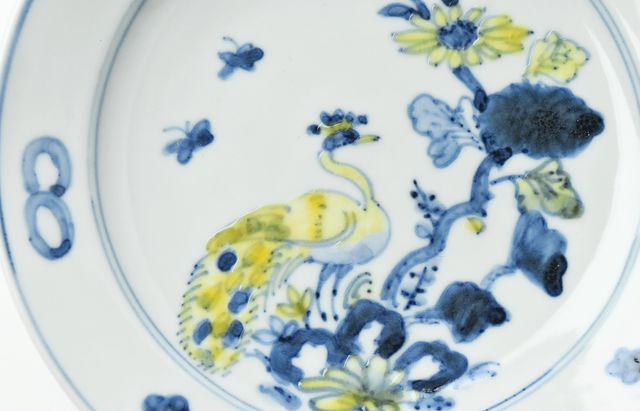 横井佳乃 12 6寸皿 色絵 孔雀 ｜ 暮らしのうつわ花田 和食器 通販