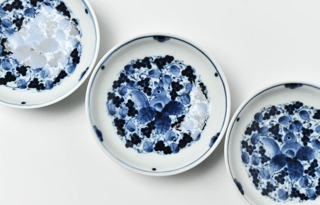 岩永浩 栗鼠葡萄唐草文反4.5寸皿 ｜ 暮らしのうつわ花田 和食器 通販