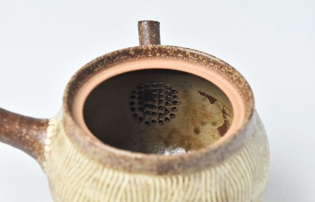 U151 福　窯　焼〆　急須　在銘　印花　象嵌　共箱　Q U151 福 窯 焼〆 急須 在銘 印花 象嵌 共箱 Q U151 福 窯