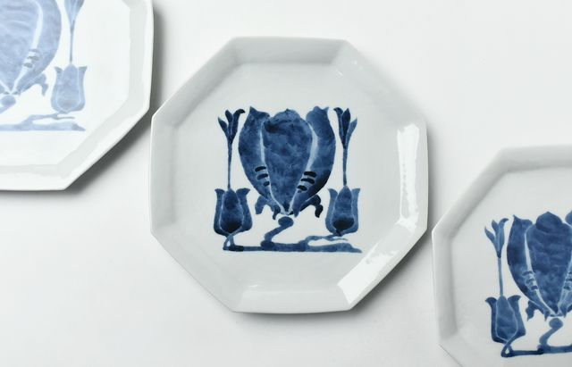 海野裕 2 モクレン八角プレート ｜ 暮らしのうつわ花田 和食器 通販
