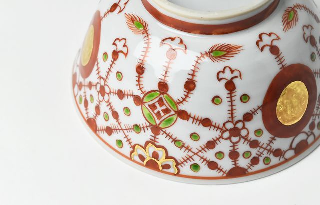 海野裕 金彩赤玉瓔珞文向付 ｜ 暮らしのうつわ花田 和食器 通販