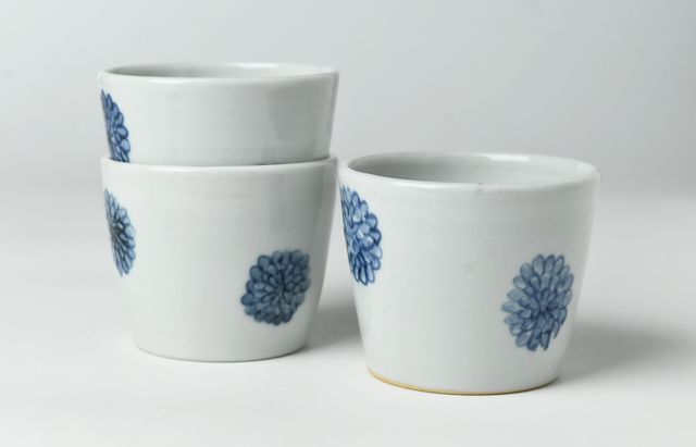 海野裕 22 そば猪口菊花文 ｜ 暮らしのうつわ花田 和食器 通販