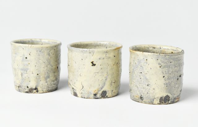 工藤和彦 129 白樺ホワイト筒湯呑（小） ｜ 暮らしのうつわ花田 和食器