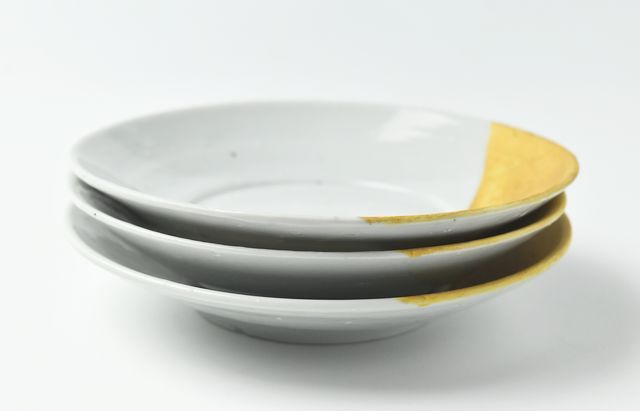 中尾万作 52 金サビ掛分5寸皿 ｜ 暮らしのうつわ花田 和食器 通販
