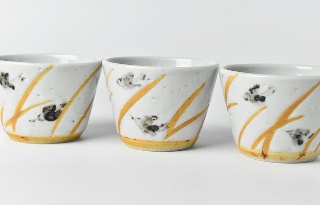 中尾万作 37 金サビ秋草ちどり向付 ｜ 暮らしのうつわ花田 和食器 通販