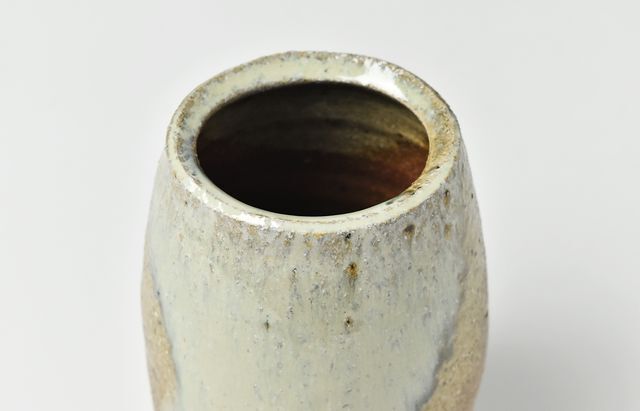 余宮隆 161B 釉流し楕円花入れ（大） ｜ 暮らしのうつわ花田 和食器 通販