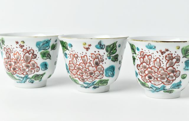 浦陽子 8 赤絵牡丹文Cup ｜ 暮らしのうつわ花田 和食器 通販