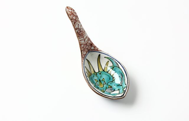 松浦コータロー 3 色絵恐竜文レンゲ小付（5客組） ｜ 暮らしのうつわ